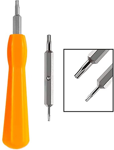Sostituzione di viti per campanello, cacciavite per campanello a doppia estremità T6 T15 Torx Bit Set Fit Campanello e Pro Doorbell Security Screw Only (Arancione)