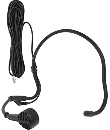 Microfono a Archetto, Microfono Dinamico con Cuffia Cablata con Connessione Maschio da 6,35 Mm Microfono Indossato per Altoparlanti per Karaoke Amplificatori Insegnamento