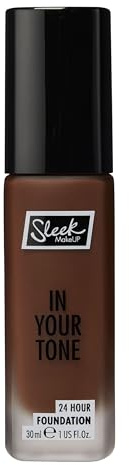 Sleek MakeUP In Your Tone 24 Hour Foundation, Medium Buildable Coverage in 30 Shades, Semi-Matte Flawless Finish, 13N, 30ml