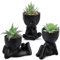 Der Rose Lot de 3 plantes succulentes artificielles mignonnes pour salle de bain, chambre à coucher, maison, chambre, bureau, accessoires de décoration d'intérieur