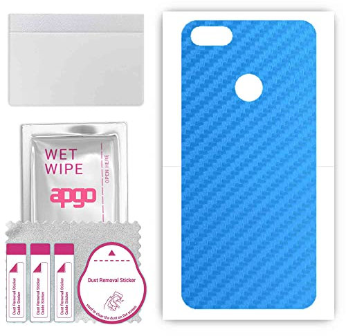 apgo Rückseite Schutzfolie, Skin, kompatibel mit TP-Link Neffos C9A, Hinten Displayschutzfolie aus Vinylfolie, kratzfest, einfache Montage - Kohlenstoffblau
