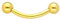 OTHER Piercing Augenbrauen Banane Titan Curved Barbell Piercing Lippenpiercing Augenbrauenpiercing Damen Herren Labret Septum Ring Helix Rook Ohr Schmuck Piercings Gold 1,2x6x2,5 mm