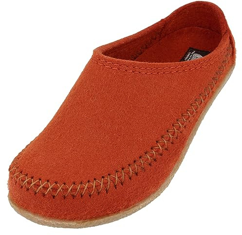 HAFLINGER Blizzard Credo Filz Pantoffel mit Gummisohle Hausschuh Fuchs, Gr. 40