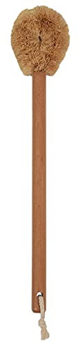 Pimahnry Updated Modern Version Toilet Bowl Brush, Natural Coconut Fiber Brush and Beechwood Handle for Bathroom Toilet - Sturdy, Deep Cleaning,Toilet Cleaning Brush with Hanging Hook