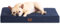 EHEYCIGA Orthopädisches Hundebett Kleine Hunde 76x51x9cm, Hundekissen Waschbar Flauschig, Hundematte Hundematratze für Kiste, Marine Blau