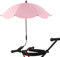 Paraguas Impermeable con Protección Ultravioleta para Cochecito de bebé, Toldo Universal con Abrazadera para Cochecitos de bebé, Adecuado para Sillas de Playa (Rosa)