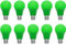 ZFQ 3W E27 Farbige Glühbirnen A60 3W LED Leuchtmittel Birnenform Grün Farbige E27 LED Glühbirne 250LM, für Außen, Partys, Bühnen, Innendekorationen, 10er Pack