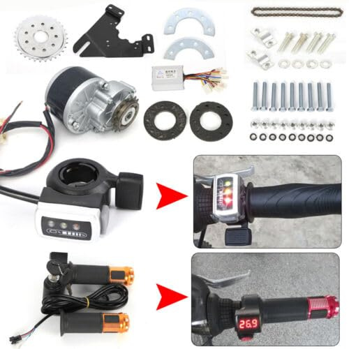 YyanLAK 250W 24V Elektro Ebike Conversion Kit, Elektrofahrrad Umbausatz Für Fahrrad Elektro Fahrrad Thumb Kit Elektrofahrrad Umbausatz Hinterrad Heckmotor E-Bike-Umrüstsatz Motorsteuerung Für Fahrrad