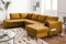 Lisa Design Anna – Wohnlandschaft Ecksofa – mit Schlaffunktion und Bettkasten – zeitgenössischer Stil Gelb