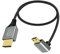 RIIEYOCA Câble Mini HDMI vers HDMI 2.1 8K@60Hz 48Gbps avec une courbure de 90 degrés vers le bas, compatible avec les ordinateurs portables, les caméscopes et plus encore.(vers le bas, 0.5M)