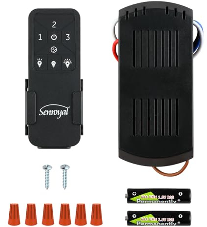 Remote Control Ceiling Fan, 3 Gang Universal Remote Control Kit with Dimmer, Ceilig Light Switch for Harbor Breeze, Hampton Bay, Hunter