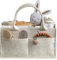 PUTSKA Organizador De Pañales Para Bebé - Cesta De Almacenamiento Para La Estación De Pañales, Cesta Imprescindible Para La Lista De Regalos Y El Registro De Baby Shower - Blanco, Regular