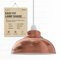 Metal Ceiling Lamp Pendant 29cm Rose Gold Easy Fit Light Shade for Bedroom, Hallway, Office, Café, Restaurant - Modern Industrial Lighting