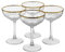 Queensway Home & Dining 255ml Stemmed Champagne Glasses Set with Gold Rim, Elegant Glassware for Sparkling Wine, Cocktails, Perfect for Parties, Weddings and Special Occasions (Set of 4)