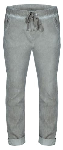 simaranda Damen Jogginghose Vintage Look – Stylische Sweatpants mit Aufdruck & Tunnelzug – Bequeme Freizeithose Baumwollmix – Loose Fit Joggpants für Sport & Freizeit – Modell 21515