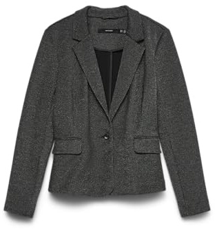 VERO MODA Damen Vmjulia Ls Glitter Blazer JRS Noos Vmjulia Ls Glitter Blazer JRS Noos (1er Pack)