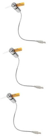 Angoily 3 Pièces Ventilateur Usb Refroidissement Rechargeable Air Mini-ventilateur Électrique Mini Ventilateur De Climatiseur Ventilateur De Climatiseur Portatif Chauffage Pvc Silver