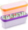 Huiguli 2 Pièces Bac a Glace Maison 1,5 Litre, Récipients à Glace avec Couvercle Réutilisables, Rectangulaire Boîte Crème Glacée pour Fait-Maison Yaourts Desserts, Sans BPA