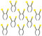 minkissy Lot De 10 -Têtes En Forme D'Abeille Pour Adulte Accessoires De Fête Décorations Pour Fête Accessoires Pour Femmes Déguisements Couvre-Chefs Tissu