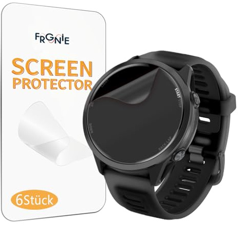 Frgnie 6 Stück Schutzfolie Kompatibel mit Garmin Venu4 45mm, Forerunner 570, 47mm, HD Blasenfreie, Einfache Installation, Flexibel TPU Displayschutzfolie