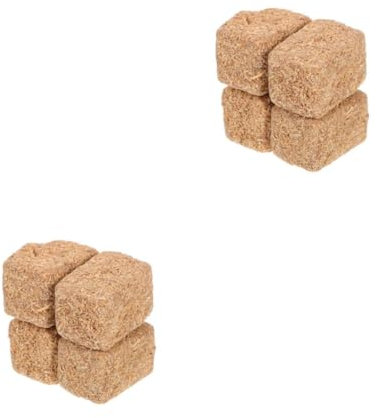 Toddmomy 2 Sätze Heuballen Deko Realistische Tischdekoration Für Hochzeiten Valentinstag Und DIY Projekte Für Puppenhaus Und Gartenlandschaft 4 Stücke * 2