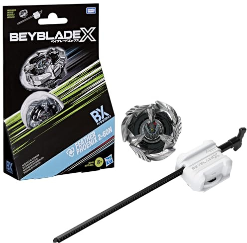 Hasbro Beyblade X Feather Phoenix 2-60N BX Starter Pack Set mit Takara Tomy Kreisel (Abwehr-Typ) und Starter, Kampfkreisel Spiel, Spielzeug, ab 8 Jahren