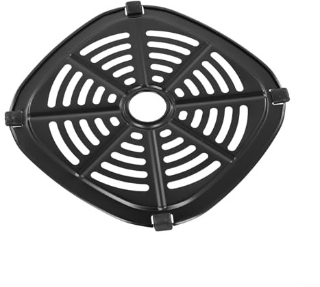 Air Fryer Grill Pan Stainless Steel Non-Stick Air-Fryer Grill Plate with Rubber Buffer Fryer Accessories Tray Fit for Home Small Kitchen Appliances(20.8×20.8cm)