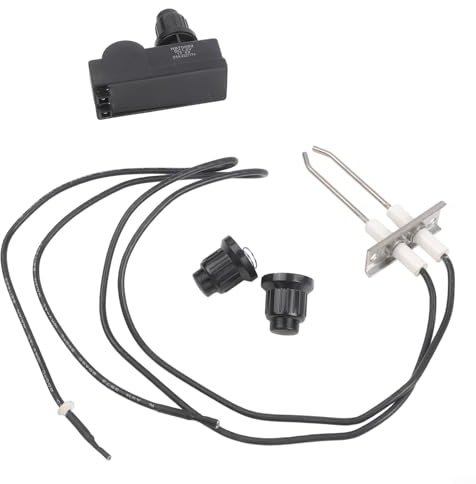 MoSundi BBQ Grill Igniter Kit with for Dual Electrodes, High-Pressure Wire & 2 Push Buttons Gas Grills, Fireplaces, Ovens and Heaters - Black