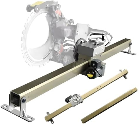 150W Electric Circular Saw with Rail Guide, Remote Control, Aluminum Alloy, Adjustable Height & Angle, 1.5m Rip Guide for Precision Cutting