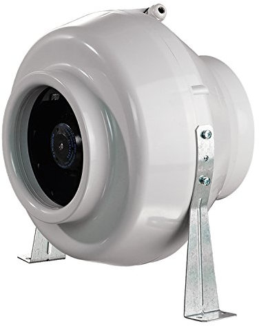 Blauberg UK CENTRO-200 in Line Centro Centrifugal Tube Extractor Fan-Duct Mounting-200mm 8, 107 W, 240 V, Grey