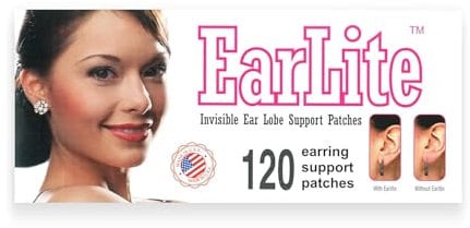 EarLite 120 Unsichtbare Ohrring Ohr-Lobe Wonder Support Patches wasserdichte Patches in ZipLock Pouch ...