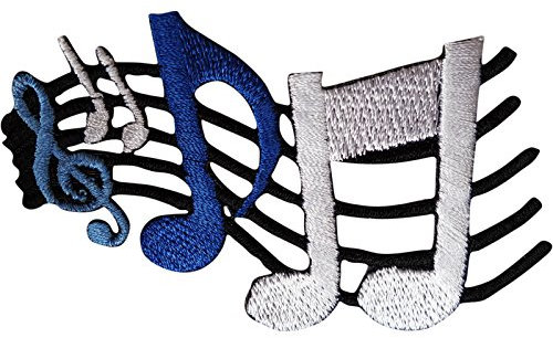 Music Note Patch Iron Sew On Embroidered Badge Musical Sheet Embroidery Applique