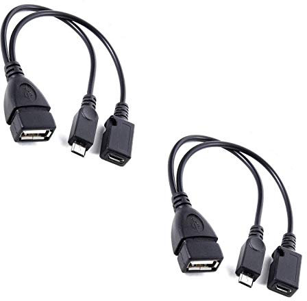 TV xStream [2 Pack USB Port Adapter, Micro OTG Cable, Power - Compatible with Streaming Sticks, FIRESTICKS Devices, Rii and Keyboards, and Nintendo Switch, SNES, NES Classic