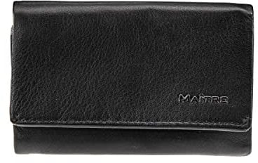 Maitre - Leder Schlüsseletui mit RFID-Schutz für Herren, Keycase mit separten Reißverschlussfach, Schwarz
