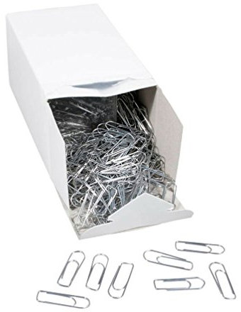 Unbekannt Büroklammerhalter 1000 Stück Büroklammer, Silber, Metall, 3,2 cm, klassisch