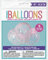Unique-16 Clear Latex Balloons | Cute Pink Heart Confetti | 5ct Simpatico cuore rosa Palloncini Coriandoli-40 cm-Baby Shower con Cuori Confezione da 5, large, 73379
