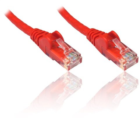 PremiumCord Network Cable, Ethernet, LAN & Patch Cable Cat6, UTP, Quick Flexible & Robust RJ45 Cable 1Gbit/S, AWG 26/7, Copper Cable 100% Cu, Red, 2 m