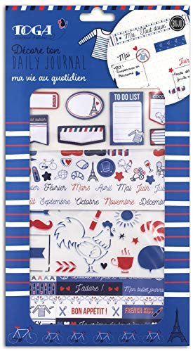 DRAEGER PARIS 1886 KR85 Frenchy Bullet Journal Dekorationsset, Papier, blau, one size