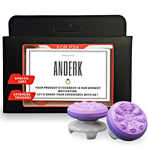 ANDERK Thumb Stick Aufsätze für PS4 Controller ( für ego schooter spiele ) | PS4 Controller Sticks | PS4 Controller Schutzkappen, lila