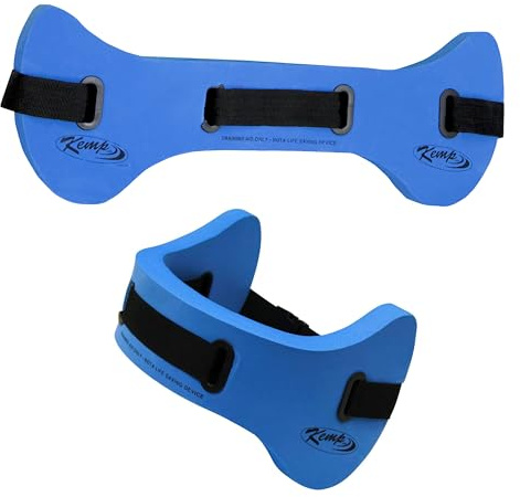 Kemp USA Water Aerobics Belt - Swimming Belts for Exercise and Fitness - Reinforced Nylon Belt Attachments with Plastic Couplings - Aqua Waist Belt for Adult - Large Size - Royal Blue