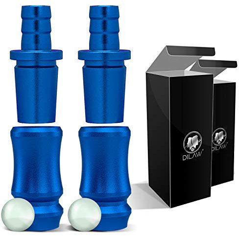 DILAW® Shisha SKITTO Aluminium Schlauchadapter 18/8 Schliff Set 2-teilig Universal Hookah Wasserpfeife Alu Manyak,Opal,Vatos, Farbe:Blau, Menge:2er Pack