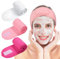 Whaline Spa Facial Headband Make Up Wrap Head Terry Cloth Headband Adjustable Towel Band for Face Washing Shower Facial Cover, 3 Pieces (White, Pink, Rose Red)