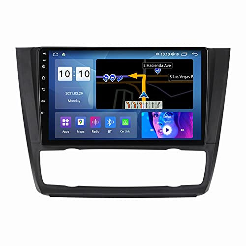ADMLZQQ 9 Pollici Android 10 Autoradio, per BMW 1 Series E81 E82 E87 E88 2008-2012, Lettore Dvd GPS Navigazione con SWC/Carplay/Dsp/Vivavoce Bluetooth + Fotocamera Posteriore,B,M100S4core1+16
