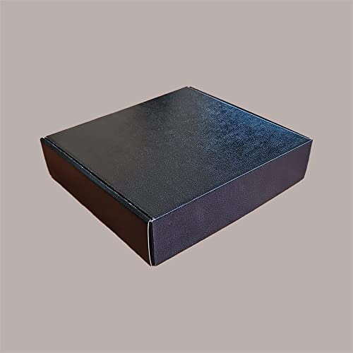 LUCGEL Srl 5 pièces Cave à vin Boîte fermée porte 4 bouteilles en papier Noir 34 x 37 H 9 cm