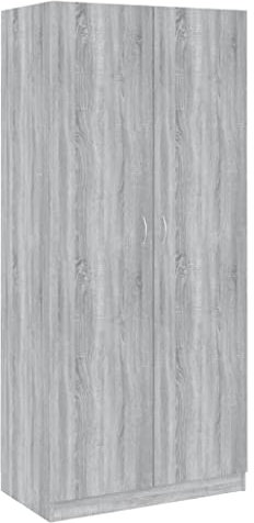 vidaXL Armario Sonoma Gris 90x52x200 cm Madera de ingeniería