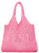 Becksöndergaard Tasche Damen Vanessa Rialta Bag Rosa (Pink Icing) - Strandtasche/Shopper gehäkelt aus Stroh - B:54 x L:40cm - 1111411001-280