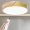 Yexati Deckenleuchte Holz, dimmbare Decke 3000k-6000k, ferngesteuerte LED-Deckenleuchte, 24-W-moderne Leuchte für Wohnzimmer, und Flur, 30 cm ，Gold