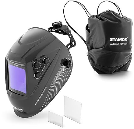 Stamos Welding Group Colour Glass XI-100B Schweißhelm Colour Glass XI-100B farbiges Sichtfeld Automatik Schweißhelm Schweißerhelm Schweißmaske