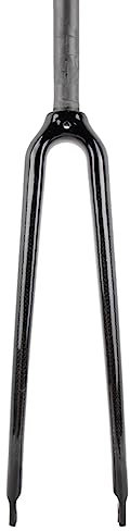 Durratou Fourche avant en fibre de carbone pour vélo de route, tube droit, vintage, fourche de vélo de route de 25,4 pouces, fourche avant de vélo rétro