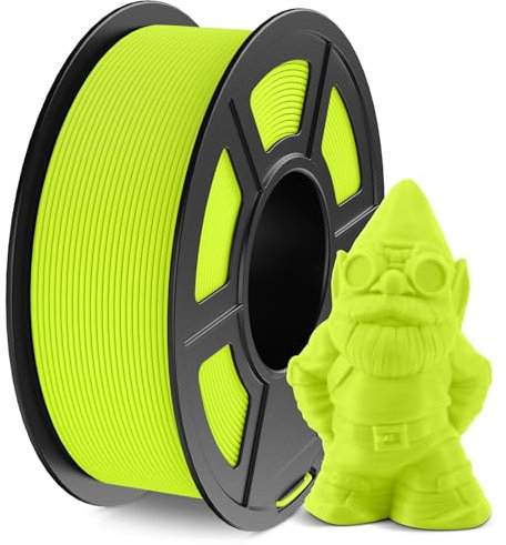 JAYO Matte PLA Filament 1.75mm, 3D Drucker Filament PLA Matte 1.1KG, Neatly Wound Filament, Maßgenauigkeit +/- 0.03 mm, 1.1 KG Spule(2.42 LBS), 363 Meters, PLA Matte Hellgelb